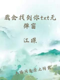 我会找到你txt无弹窗